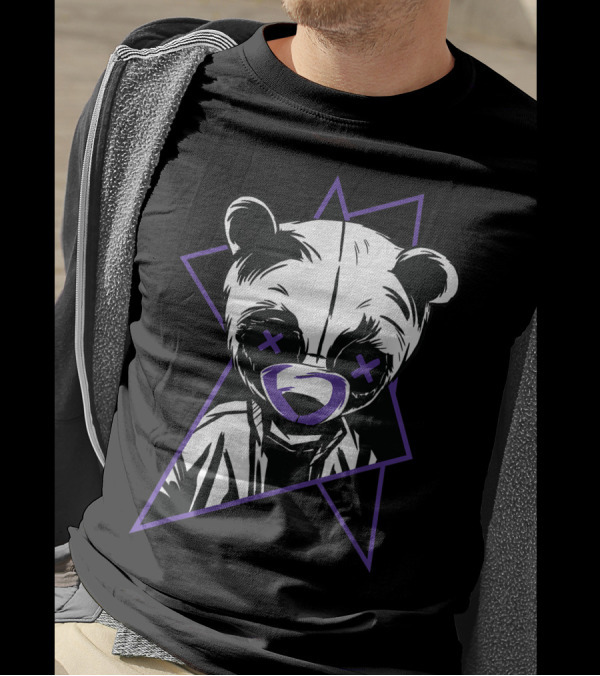 Teddy Bear X Eyes Matching Jordan 12 Dark Concord T-Shirt