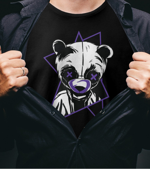 Teddy Bear X Eyes Matching Jordan 12 Dark Concord T-Shirt