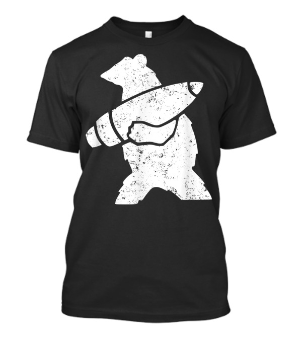 Wojtek The Bear Corporal Iconic Silhouette With Artillery Shell T-Shirt