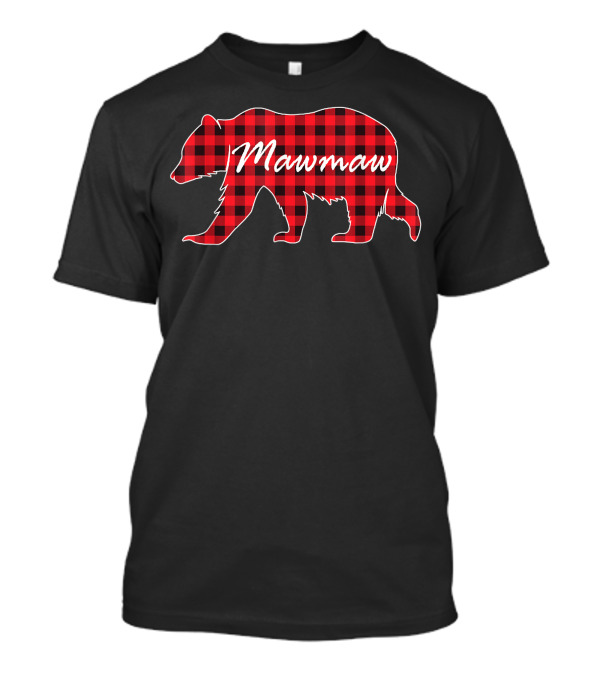 Mawmaw Red Plaid Bear T-Shirt