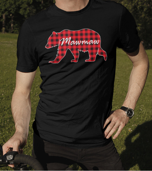 Mawmaw Red Plaid Bear T-Shirt