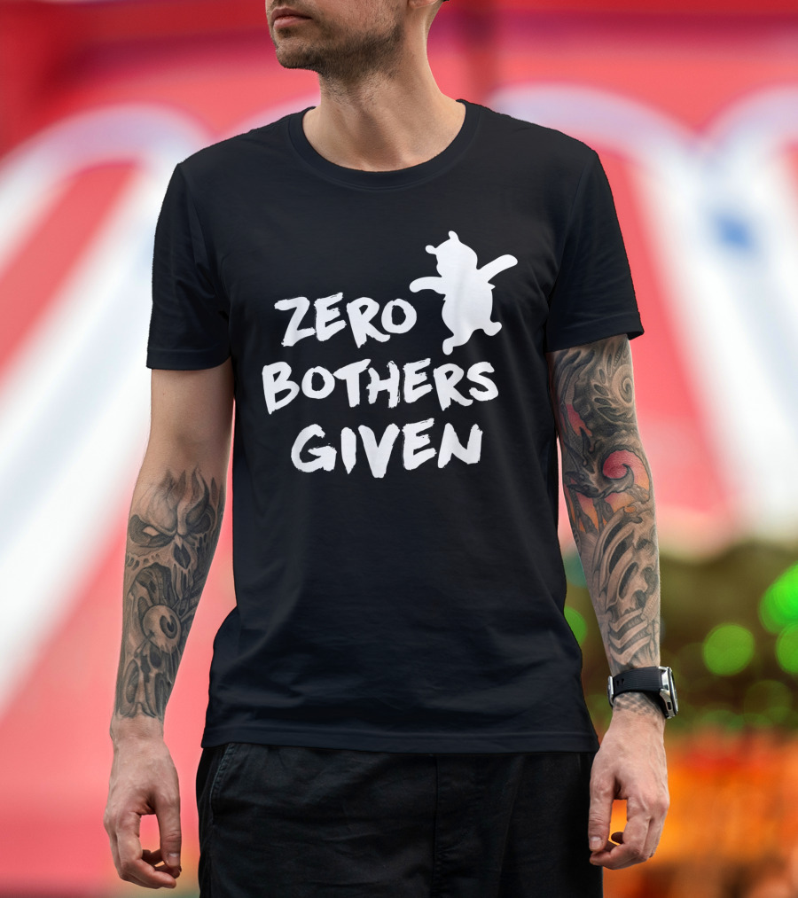 Zero Bothers Given Carefree Frog Jumping T-Shirt