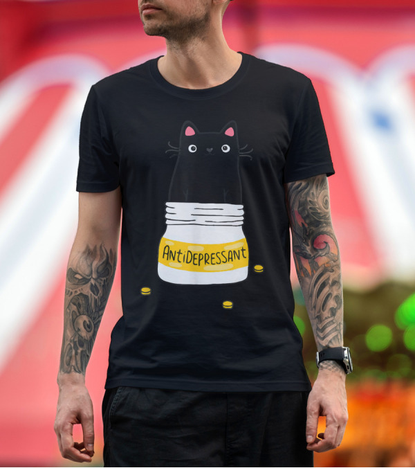 Premium T-Shirt: Cute Cat Antidepressant Forensics T-Shirt Cute Cat Antidepressant Forensics T-Shirt
