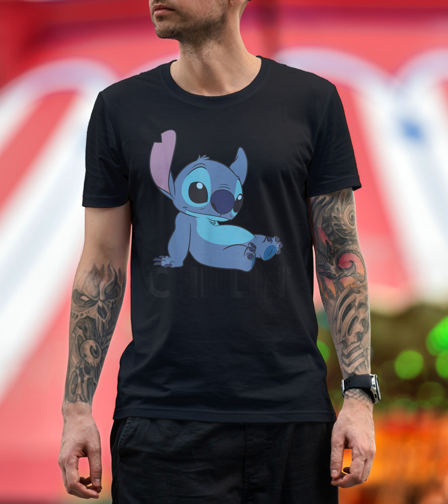 Disney Lilo and Stitch Chillin' Stitch Relaxation T-Shirt