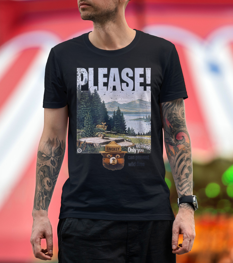 SMOKEY BEAR PLEASE ONLY YOU CAN PREVENT WILDFIRES T-Shirt