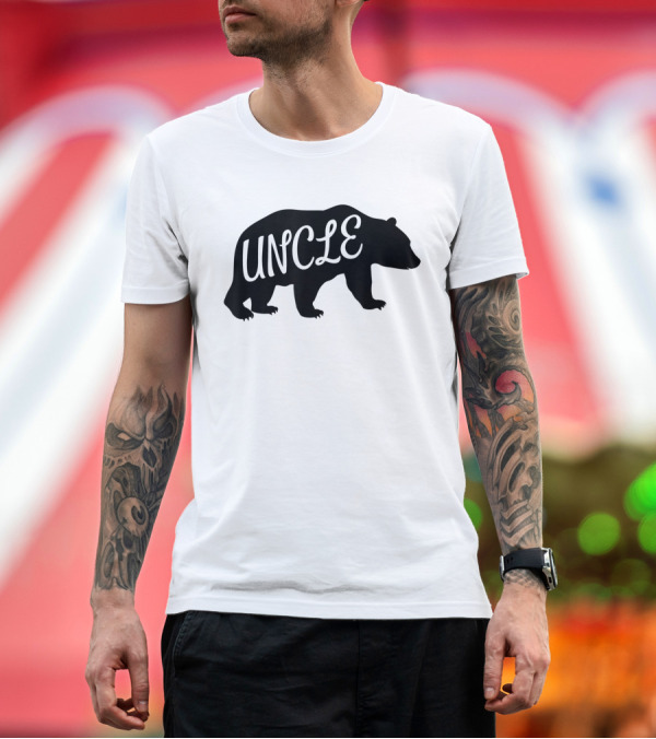 Premium T-Shirt: Uncle Bear Silhouette Uncle T-Shirt Uncle Bear Silhouette Uncle T-Shirt