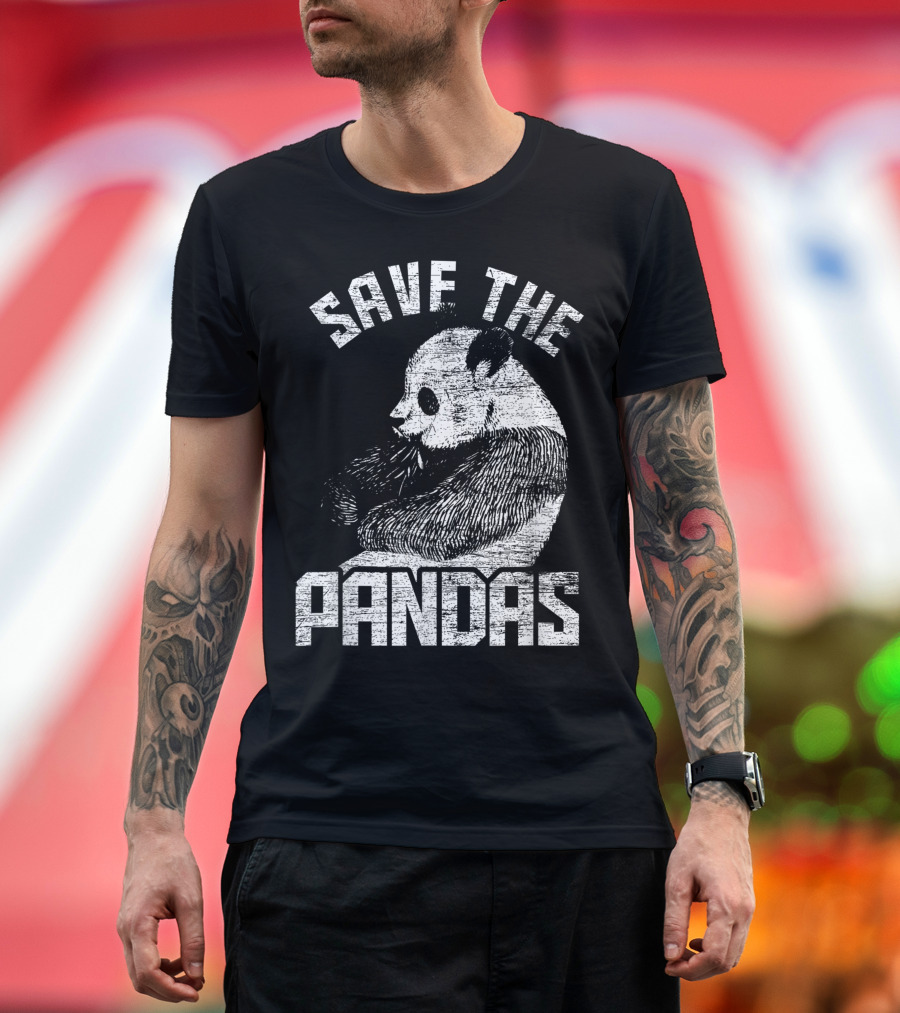 Save The Pandas Animal Welfare Bear Earth Day T-Shirt