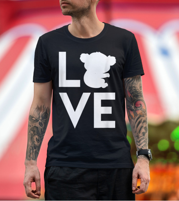 Premium T-Shirt: Love Koala Bear Australia Valentines Day Zoo Keeper T-Shirt Love Koala Bear Australia Valentines Day Zoo Keeper T-Shirt