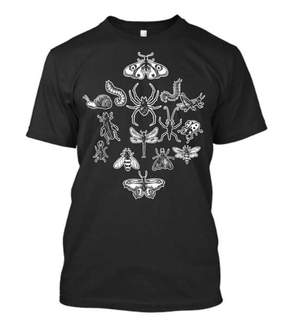 Bug Bug Lover Insect Snail Spider Dragonfly Beetle Ladybug Moth T-Shirt