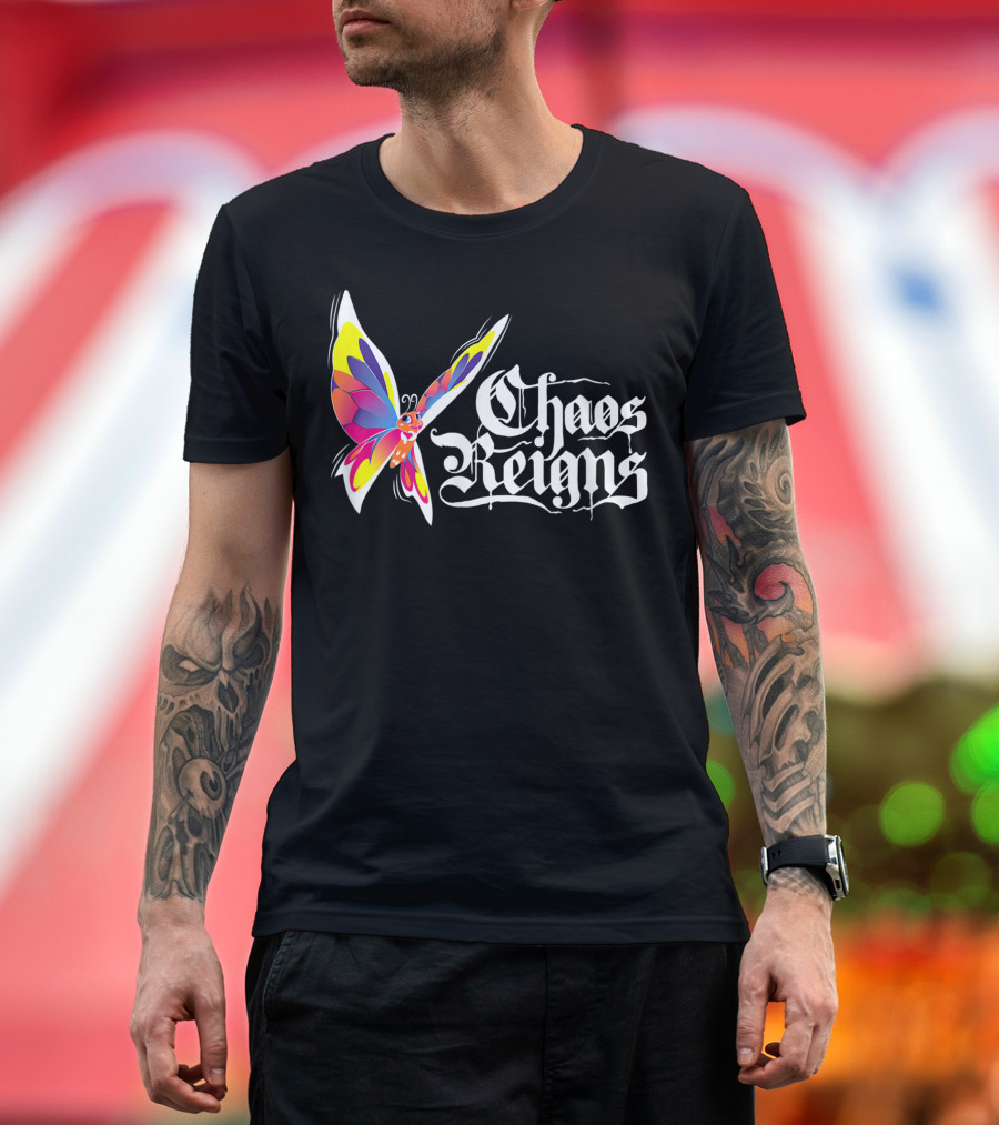 Chaos Reigns Metal Butterfly Effect T-Shirt
