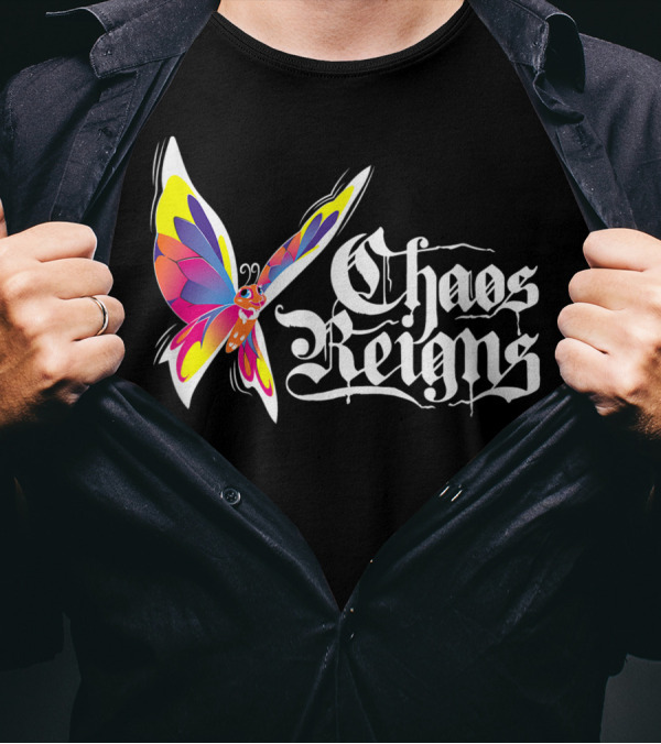 Chaos Reigns Metal Butterfly Effect T-Shirt