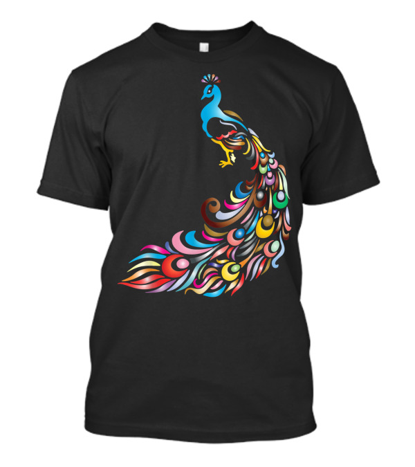 Vibrant Colorful Peacock For Parties And Bird Lovers T-Shirt