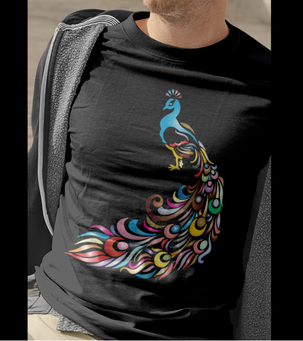 Vibrant Colorful Peacock For Parties And Bird Lovers T-Shirt