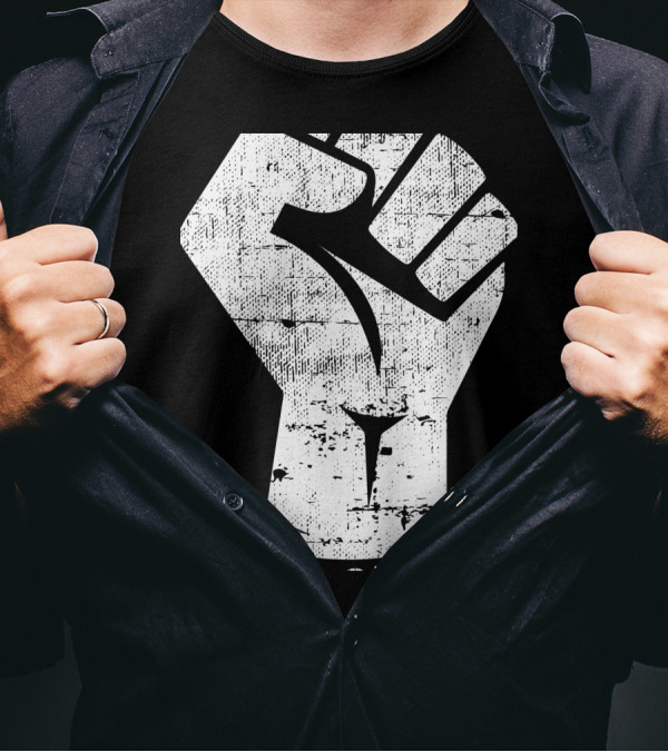 Introvert Introverts Unite Separately In Our Own Homes Fist T-Shirt