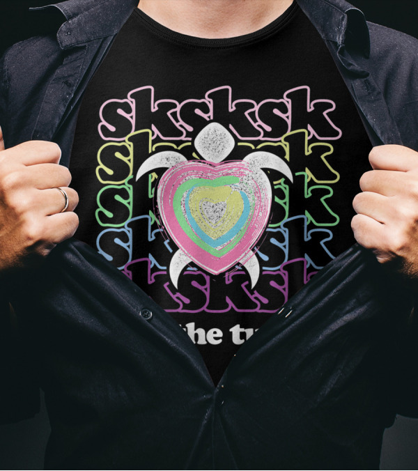 Sksksk Save The Turtles Colorful Turtle T-Shirt