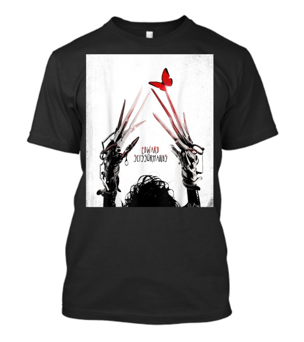 Edward Scissorhands Red Butterfly Iconic Movie T-Shirt