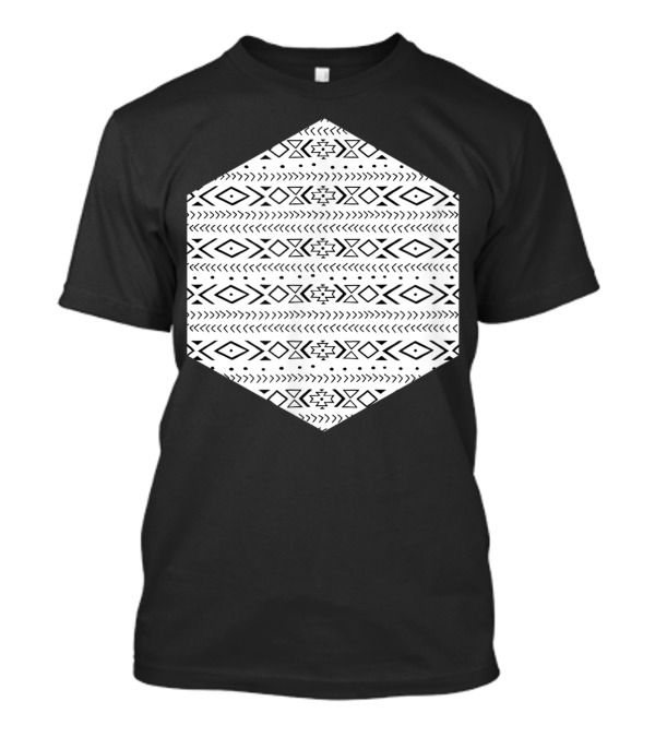 Boho Aztec Ethno Hexagon Geometry Hipster Pattern Fg T-Shirt