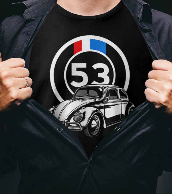 Classic Herbie 53 Beetle Buggy Oldtimer Old Bugs Lover T-Shirt