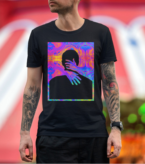 Premium T-Shirt: Embracing Colorful Fluid Man Trippy Psychedelic T-Shirt Embracing Colorful Fluid Man Trippy Psychedelic T-Shirt