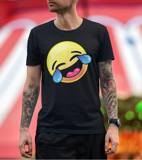Premium T-Shirt: Emoji Cute Laughing Crying Happy Cool Emoji Ta T-Shirt Emoji Cute Laughing Crying Happy Cool Emoji Ta T-Shirt