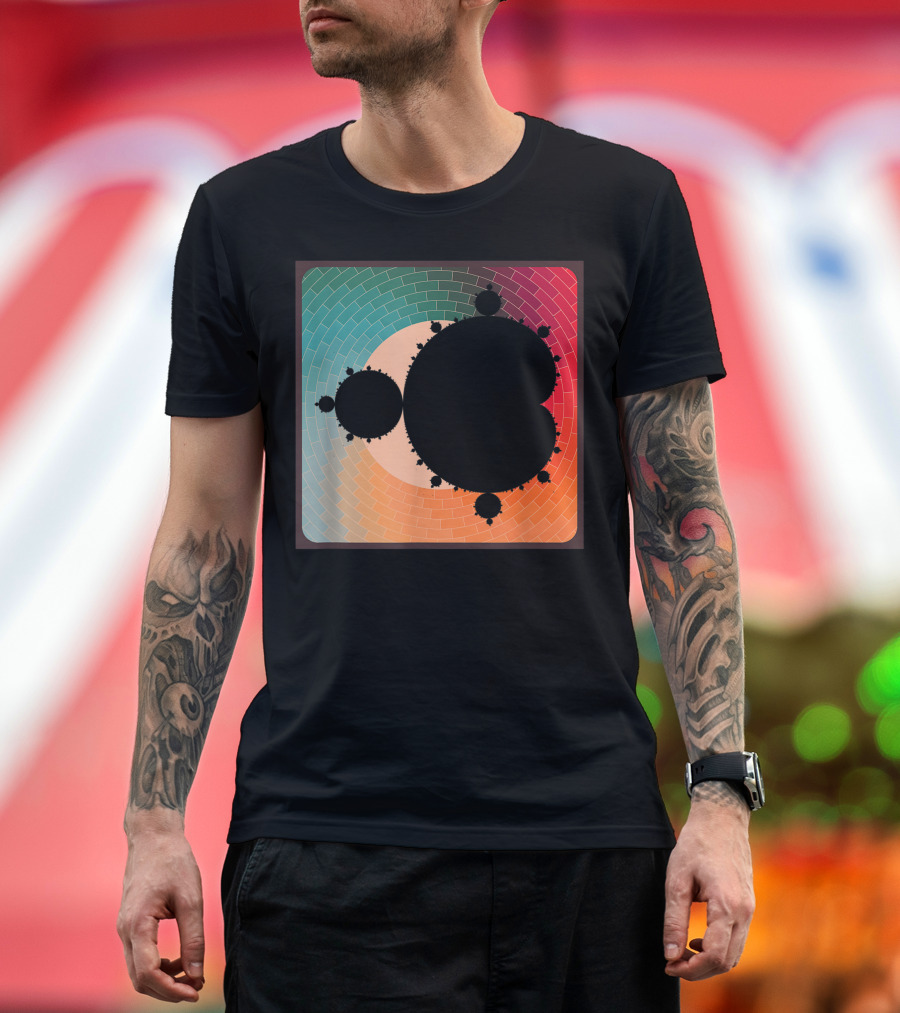 Fractal Mandelbrot Set Style Colorful Geometric Spiral T-Shirt