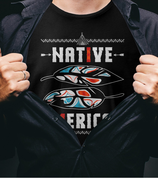 Native American Mystical Feather Geronimo T-Shirt