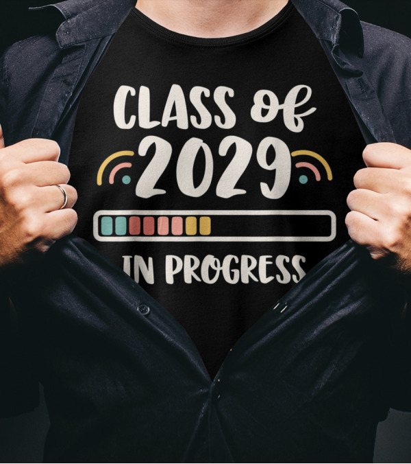 Class Of 2029 In Progress Loading Bar Progression T-Shirt