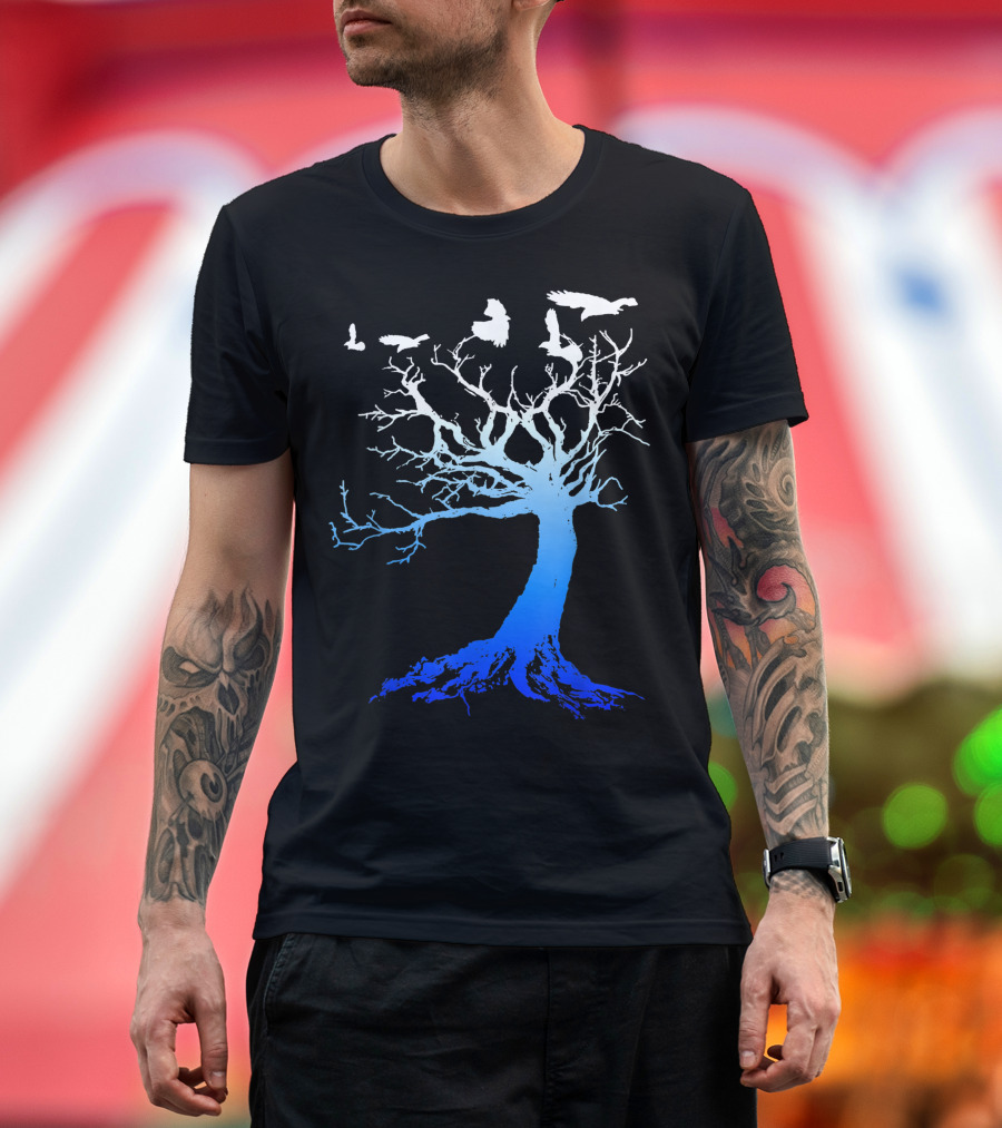 Raven Tree Of Life Gothic Artistic Vibe Ravens T-Shirt