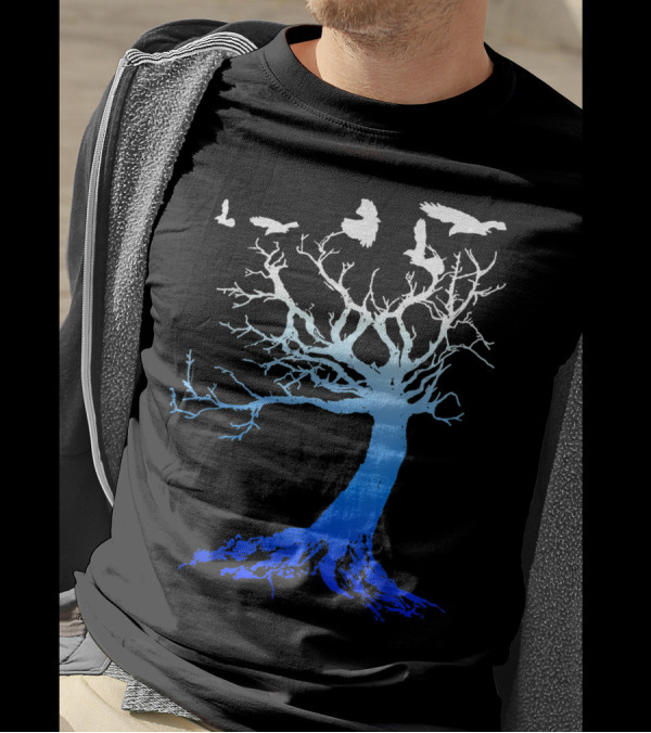 Raven Tree Of Life Gothic Artistic Vibe Ravens T-Shirt