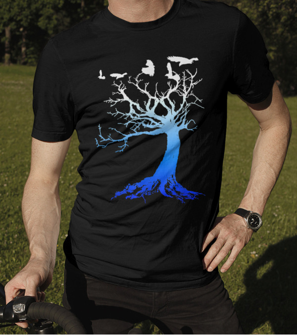 Raven Tree Of Life Gothic Artistic Vibe Ravens T-Shirt
