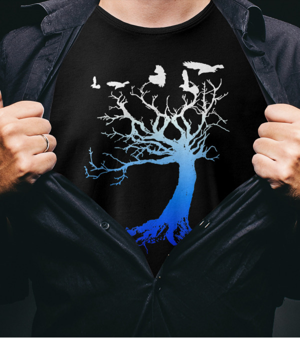 Raven Tree Of Life Gothic Artistic Vibe Ravens T-Shirt
