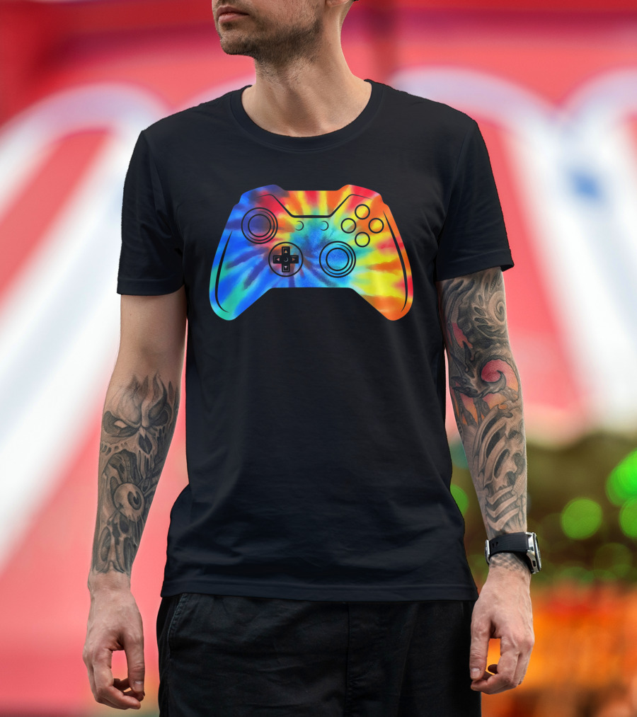 Tie Dye Video Game Controller Gamer Vibes T-Shirt