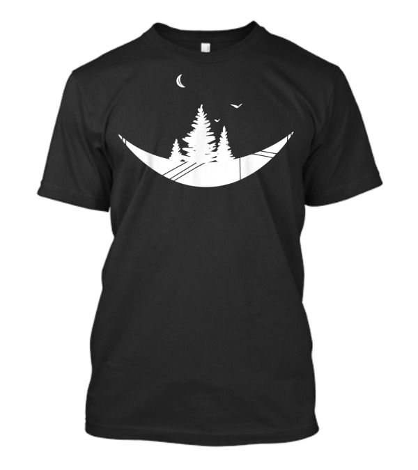 Vintage Crescent Moon Forest Wilderness Boho T-Shirt