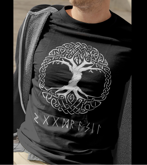 Yggdrasil Symbolic Tree Of Life Norse Runes T-Shirt