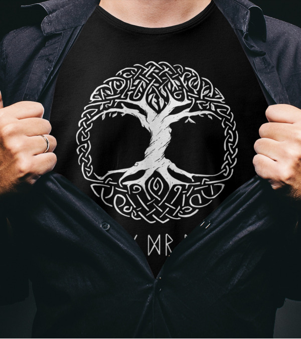 Yggdrasil Symbolic Tree Of Life Norse Runes T-Shirt