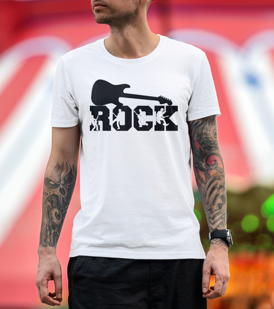 Rock And Roll Guitar Characters Rocking Out T-Shirt