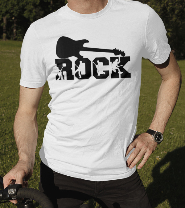 Rock And Roll Guitar Characters Rocking Out T-Shirt