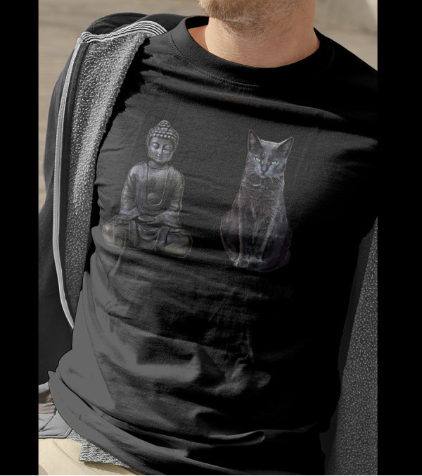 That Was Zen This Is Meow Cat Kitten Buddha Meditation Joke T-Shirt