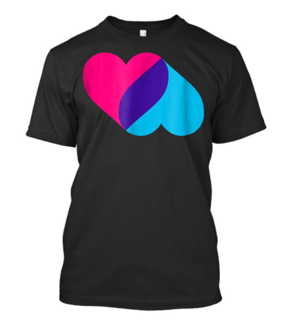 Androgynous Pride Heart Androgyne Colorful T-Shirt