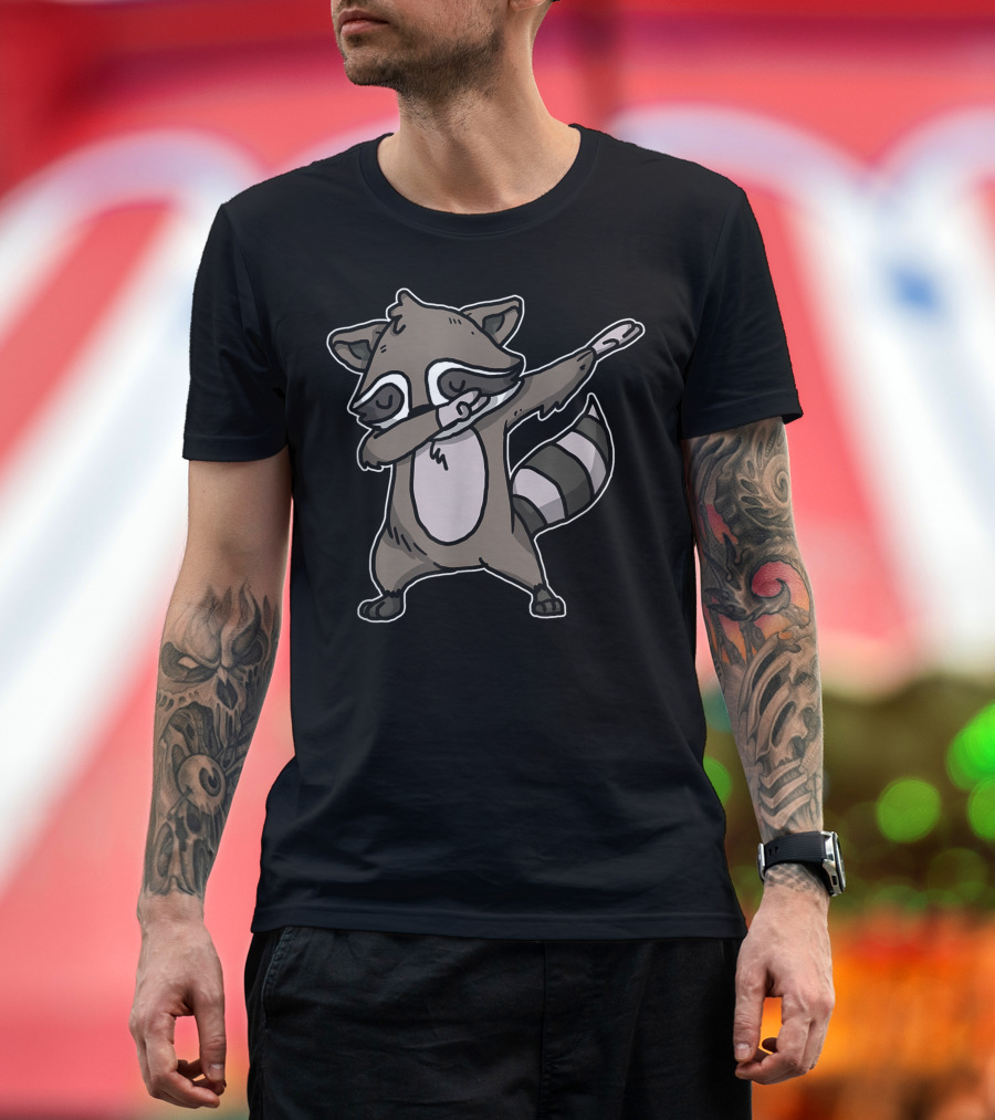 Dabbing Raccoon Dab Dance Trash Panda Lover Iconic Pose T-Shirt
