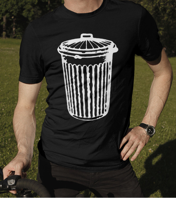 Fun Trash Can Garbage Day Retro Sketch T-Shirt