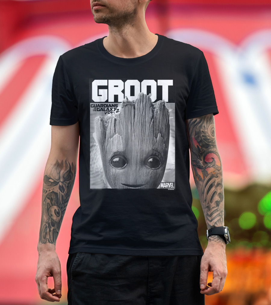 Groot Guardians of the Galaxy Vol 2 Marvel Close Up T-Shirt