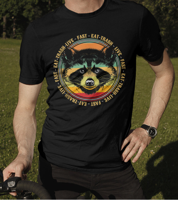 Raccoon Eat Trash Live Fast Vintage T-Shirt
