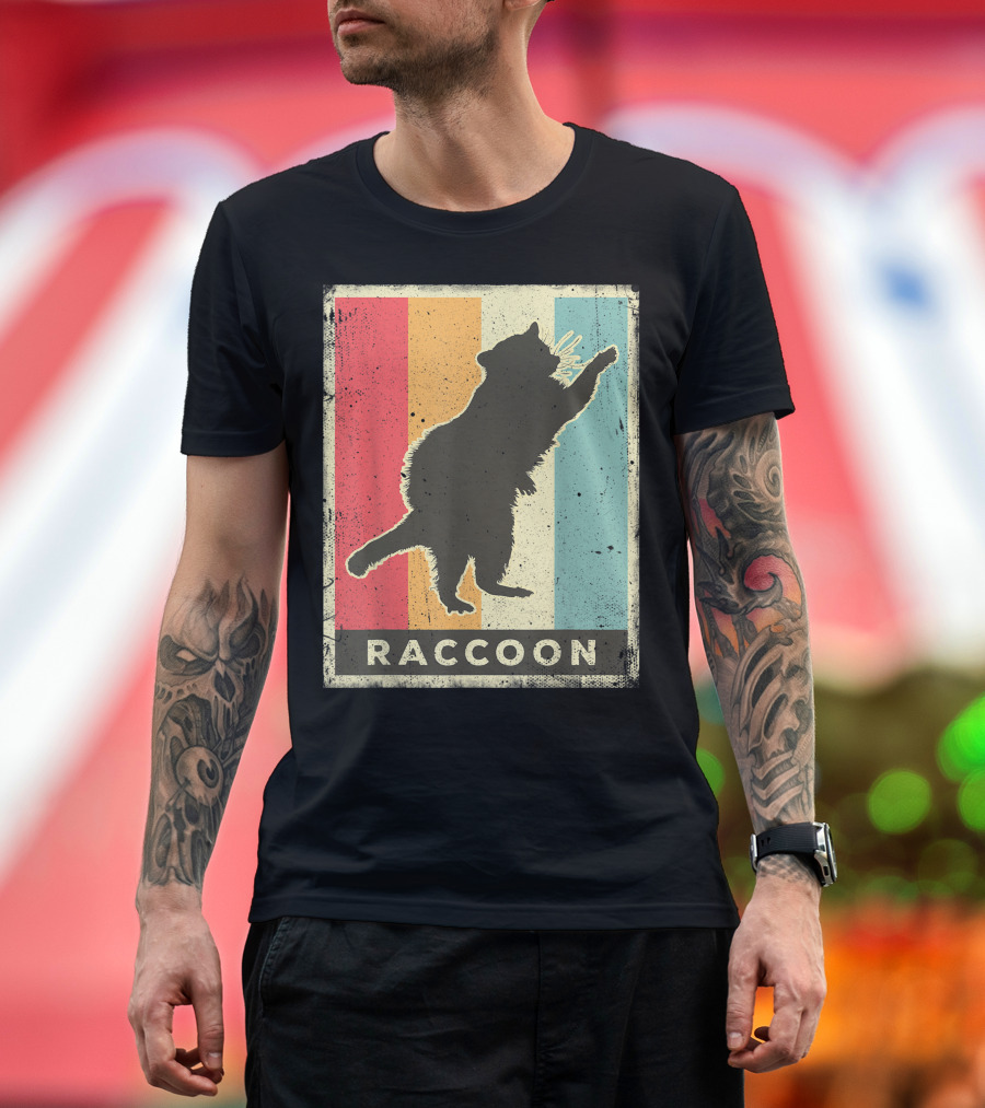 Raccoon Vintage Animal Lover T-Shirt