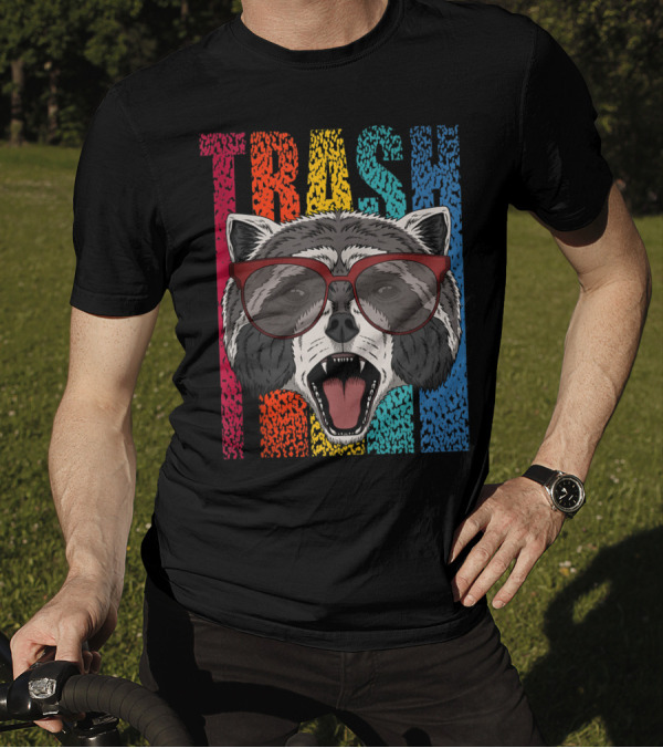 Trash Retro Garbage Panda Raccoon Lover T-Shirt