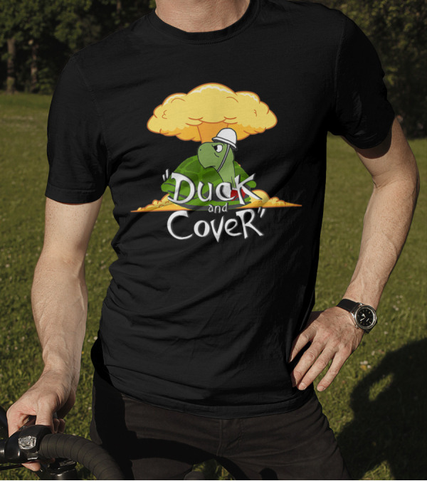 Bert The Turtle Duck And Cover Nuclear Explosion Safety T-Shirt