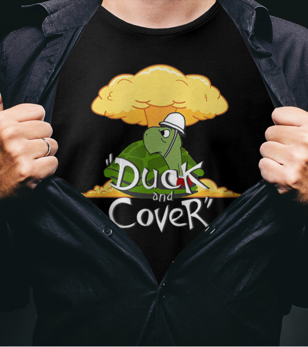 Bert The Turtle Duck And Cover Nuclear Explosion Safety T-Shirt