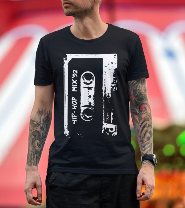 Premium T-Shirt: Hip Hop Mix '92 Old School Rap Cassette T-Shirt Hip Hop Mix '92 Old School Rap Cassette T-Shirt