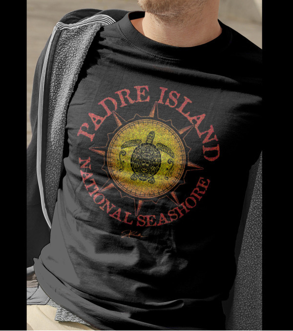Padre Island National Seashore Sea Turtle Windrose Jcombs T-Shirt