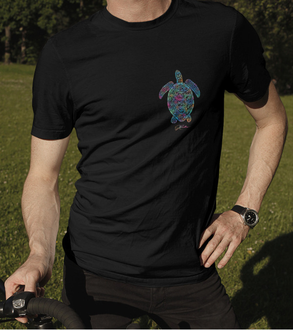 Jcombs Sea Turtle Slipstream Vibrant Two Sided T-Shirt